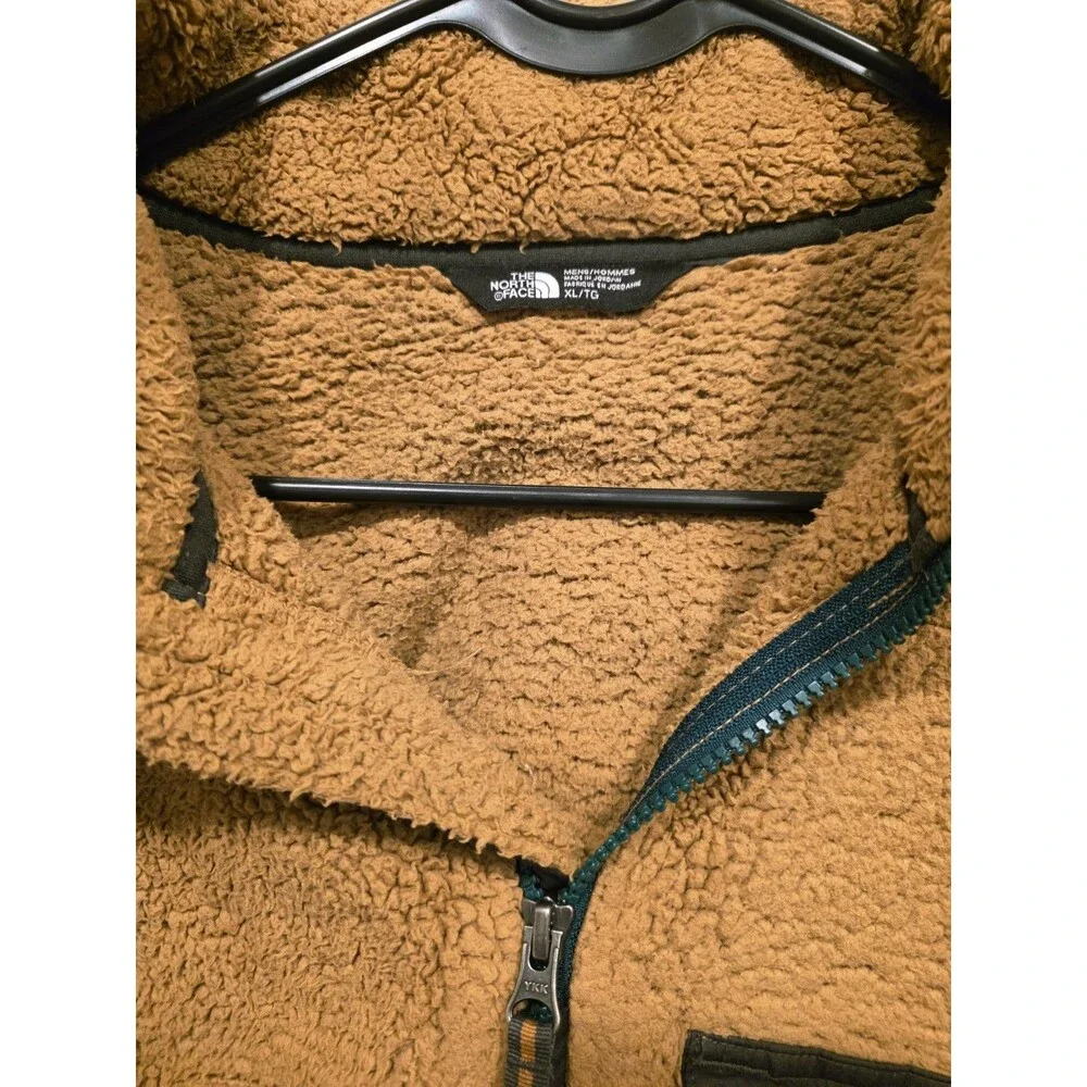 The North Face Fleece Sherpa Extreme Pile 1/4 Zip Pullover Men's Brown Size XL